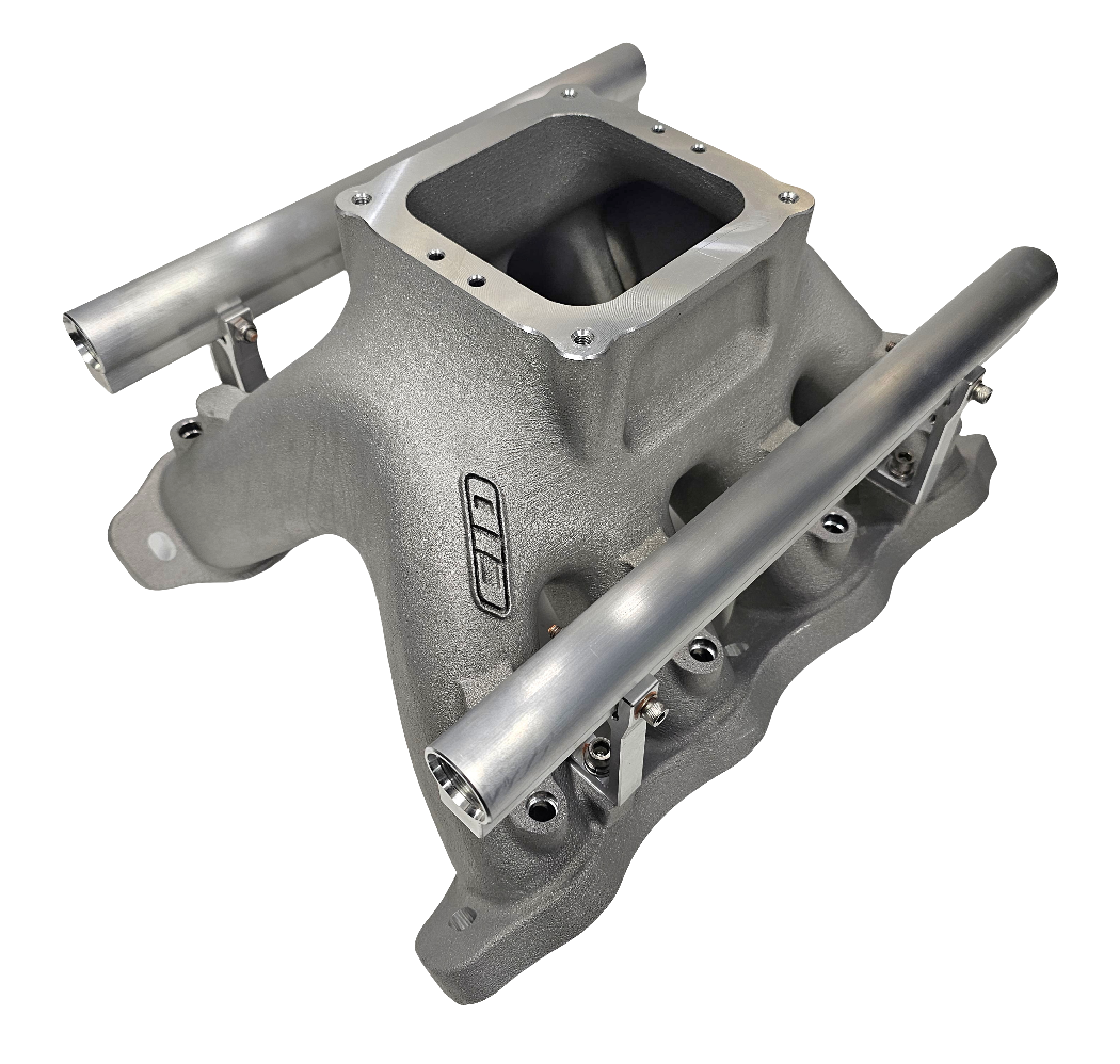10.2" Deck Printed Sand Core CID SB Ford SC2 5.0 4500 EFI Lower Fuel Rail BA Intake Manifold. (7830335422538) (7830337650762) (8003282108490)