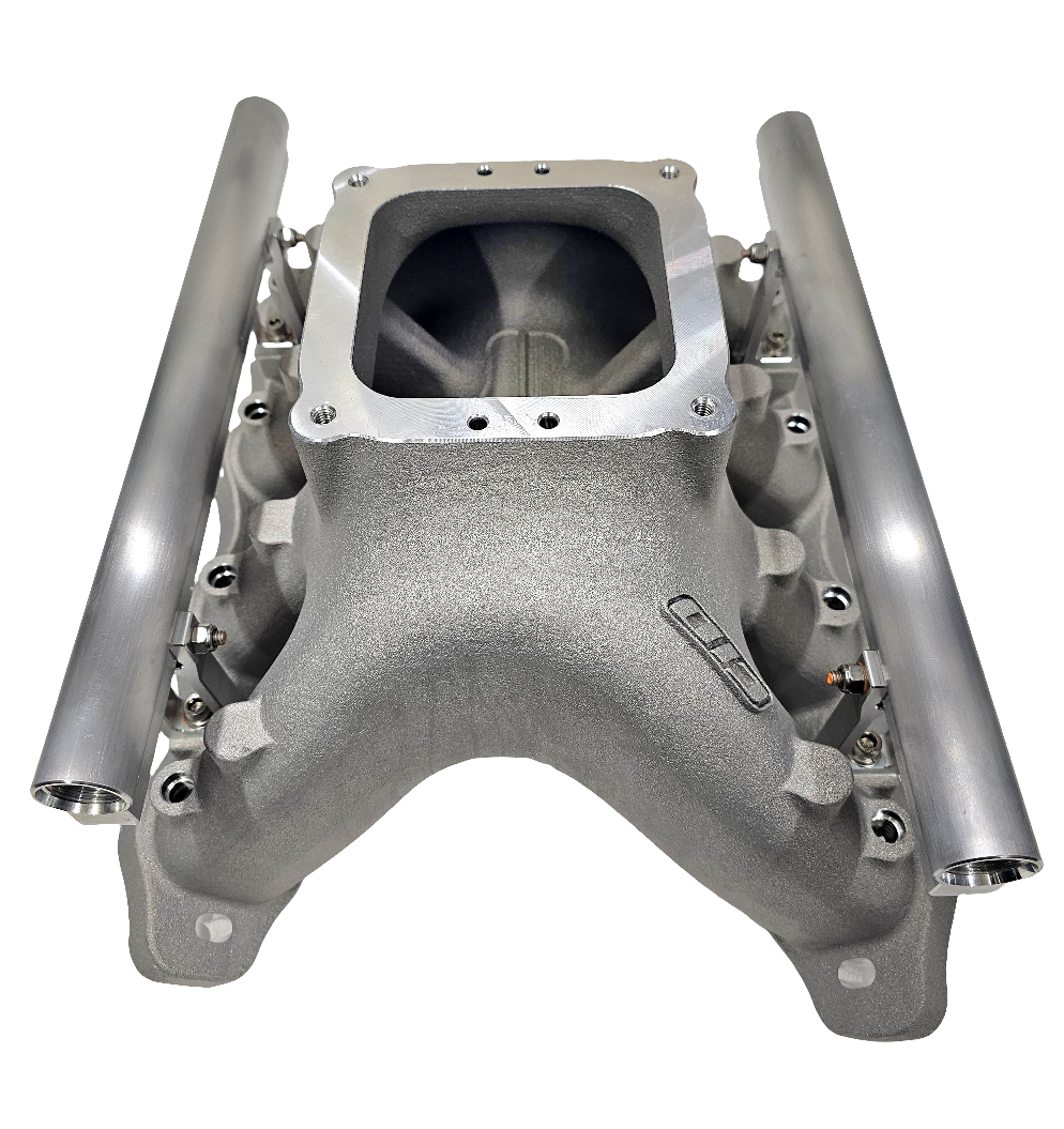 10.2" Deck Printed Sand Core CID SB Ford SC2 5.0 4500 EFI Lower Fuel Rail BA Intake Manifold. (7830335422538) (7830337650762) (8003282108490)