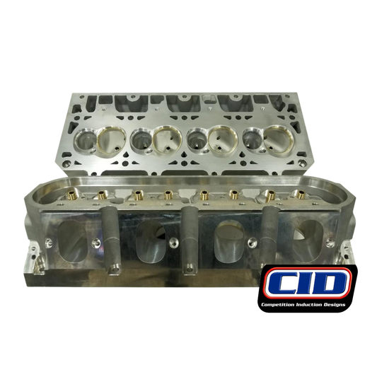CID LS 12D Oval Port BE Cylinder Heads 4.185" Bore Raised Exhaust (Per PAIR) (1671449903178)