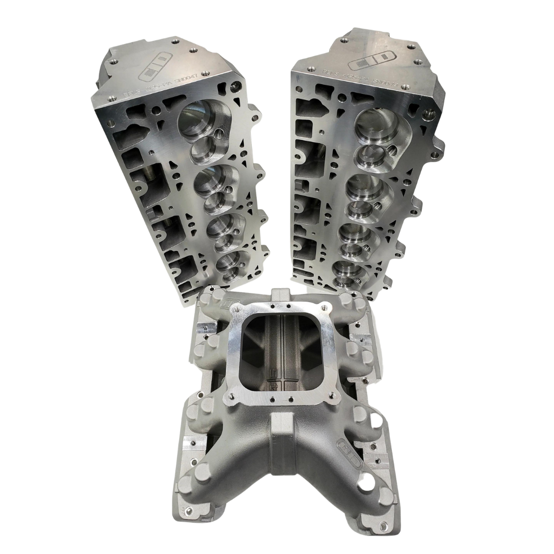 CID LS7 12D BE Cylinder Heads 450CFM - 3.7" CSA - Suit 4.125" + Bore Std Exhaust Height (Per PAIR) (4791852236874)