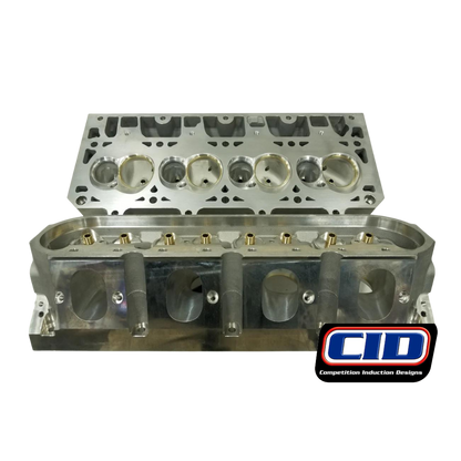 CID LS 12D Oval Port BE Cylinder Heads 4.125" Bore Raised Exhaust (Per PAIR) (1666515304522)